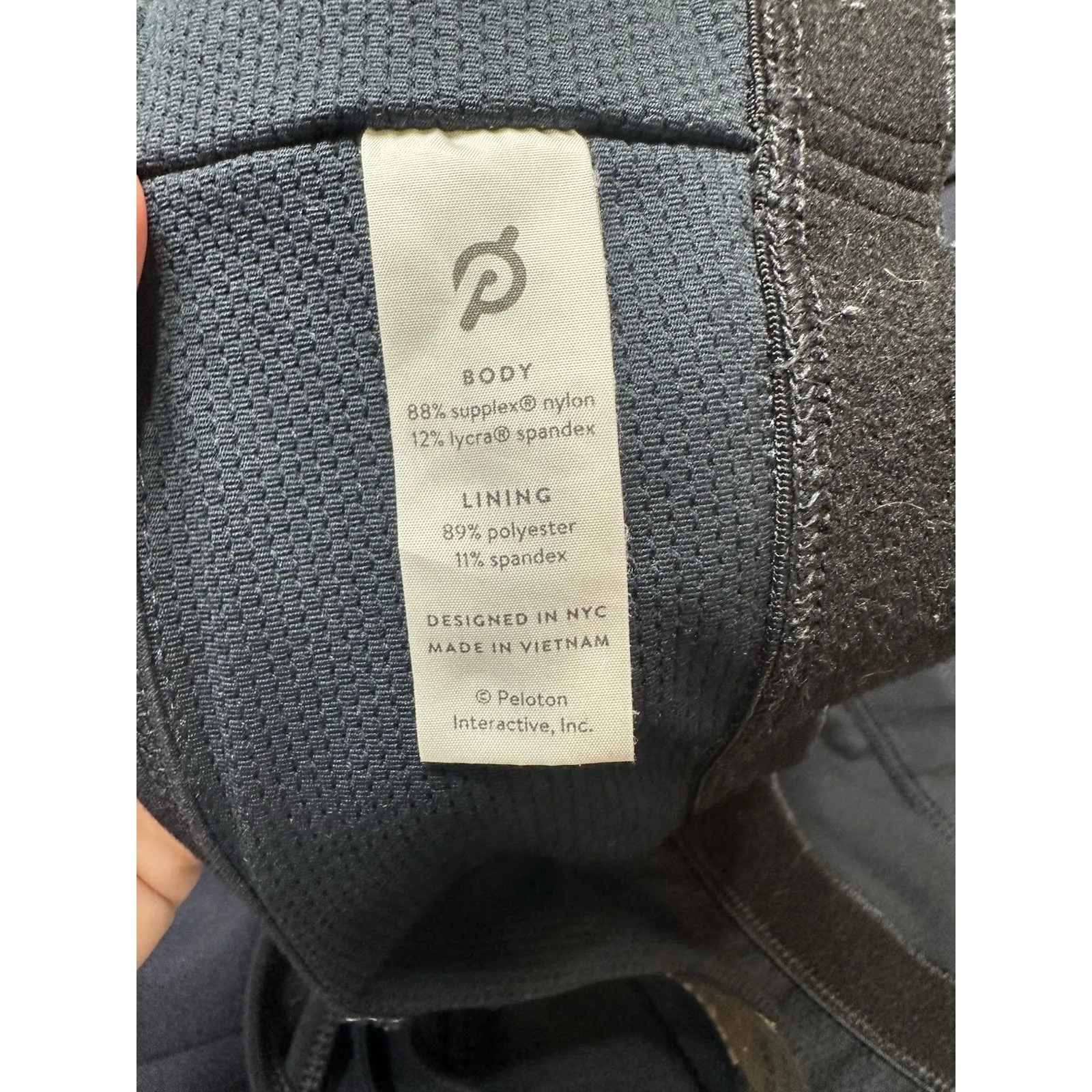 Peloton Sports Bra Medium Black Strappy Back Workout Crop Top - Image 4