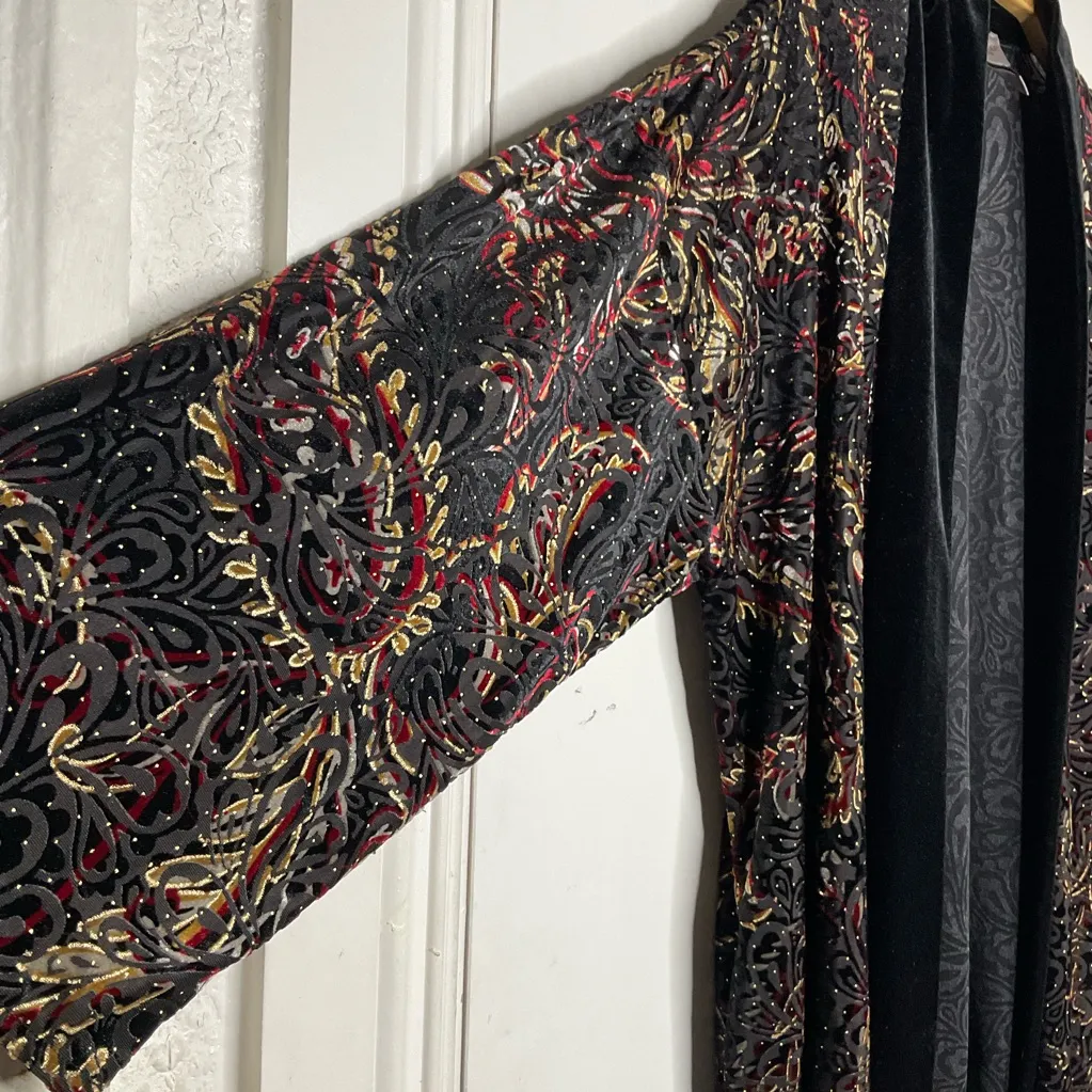 Chico's Venetian Paisley Mandarin
Collar Jacket Claret - Image 4