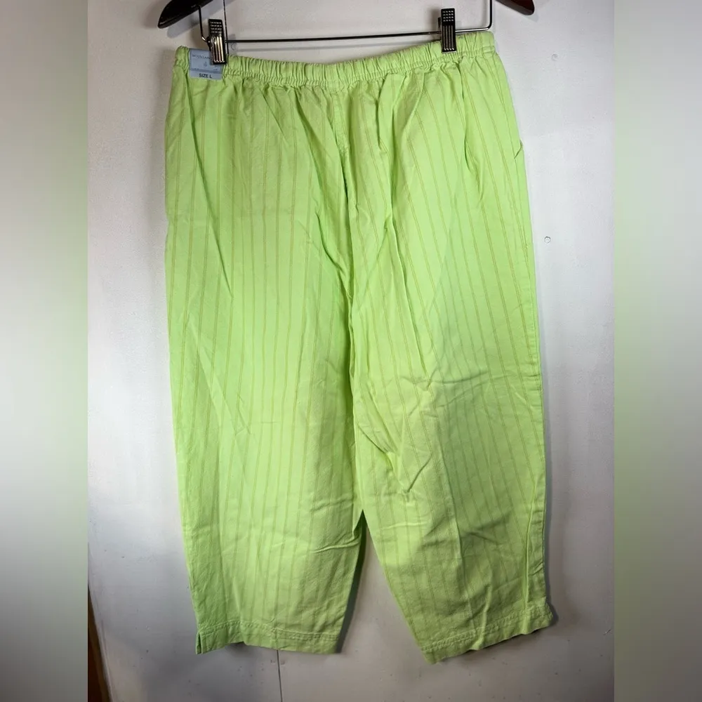 Mountain Lake‎ Women's Capri Size L Color Green 100% Cotton - Image 7