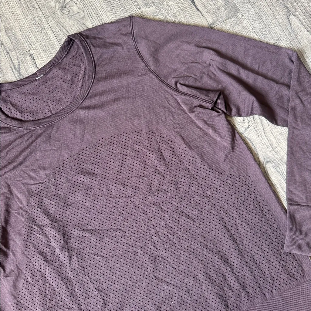 Lululemon Breeze By Long Sleeve- Cherry Cola- Size 10 - Image 6