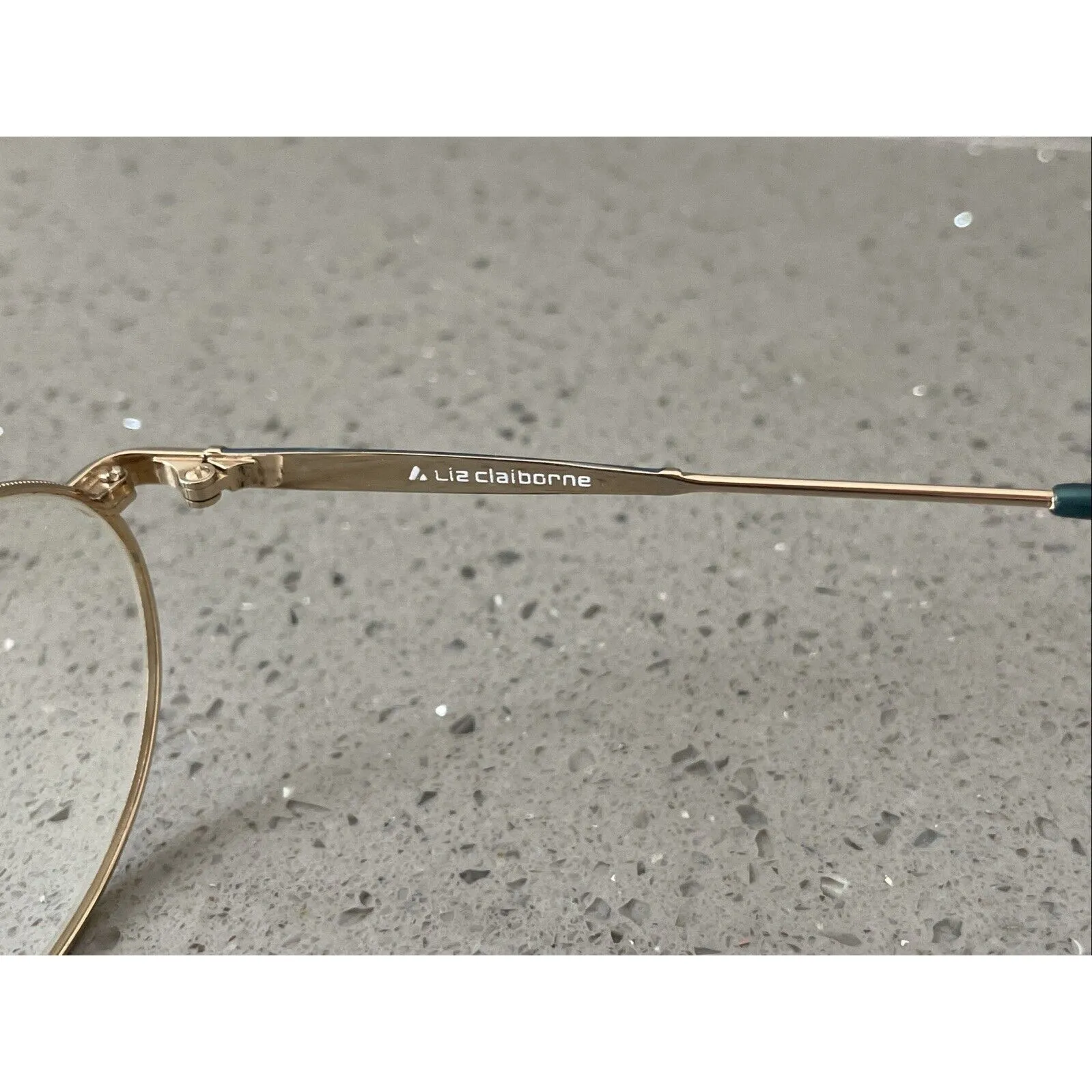 Liz Claiborne LC-81  JAD MAR Eyeglasses Frames Only Blue gold Full Rim 135 GEP - Image 4