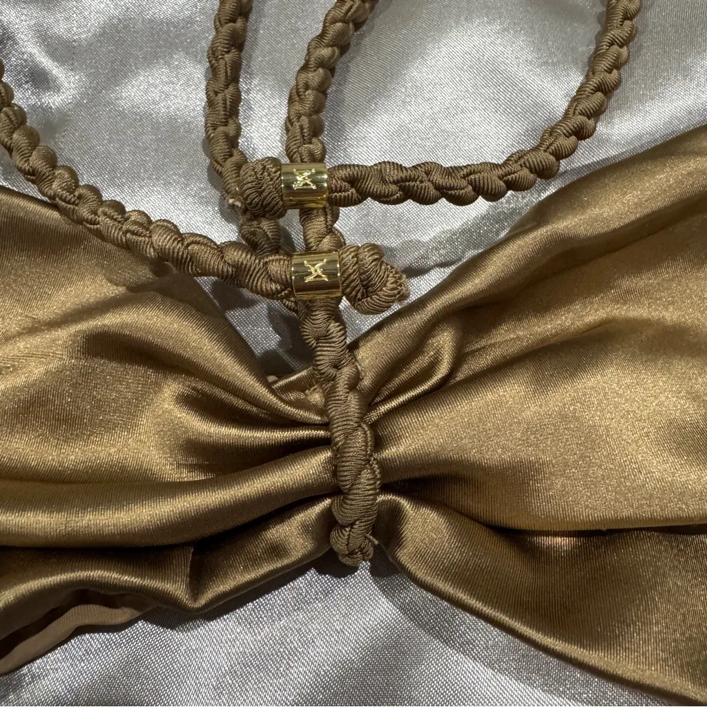 Meshki  Sarika Braided Bikini Top Bronze - Image 3