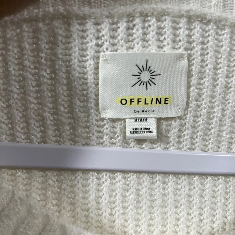 Aerie Offline Twist Sweater in Off White Size Medium - Image 6