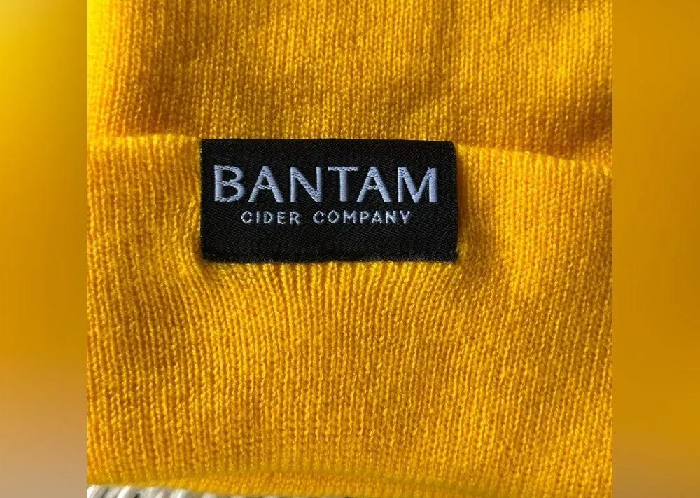 Bantam Cider Company beanie yellow unisex O/S Gold - Image 3
