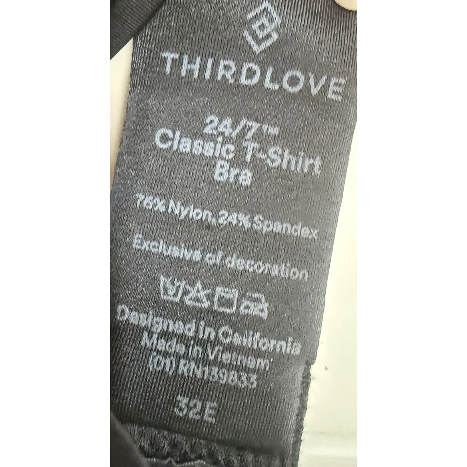 Third Love 24/7 Classic TShirt Bra Black Size 32E Push up Coverage - Image 6