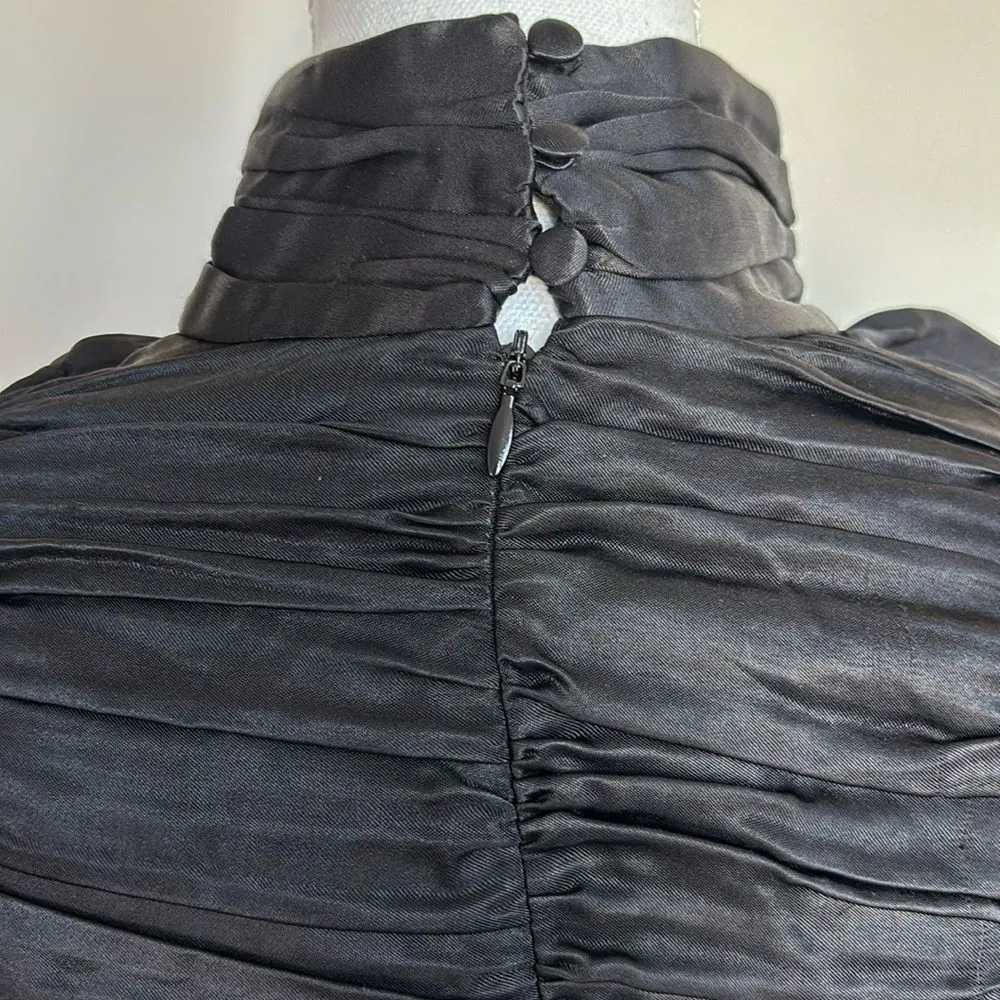 ZARA Limited Edition Long Sleeve Satin Ruched Mini Dress Size M new with tags - Image 8