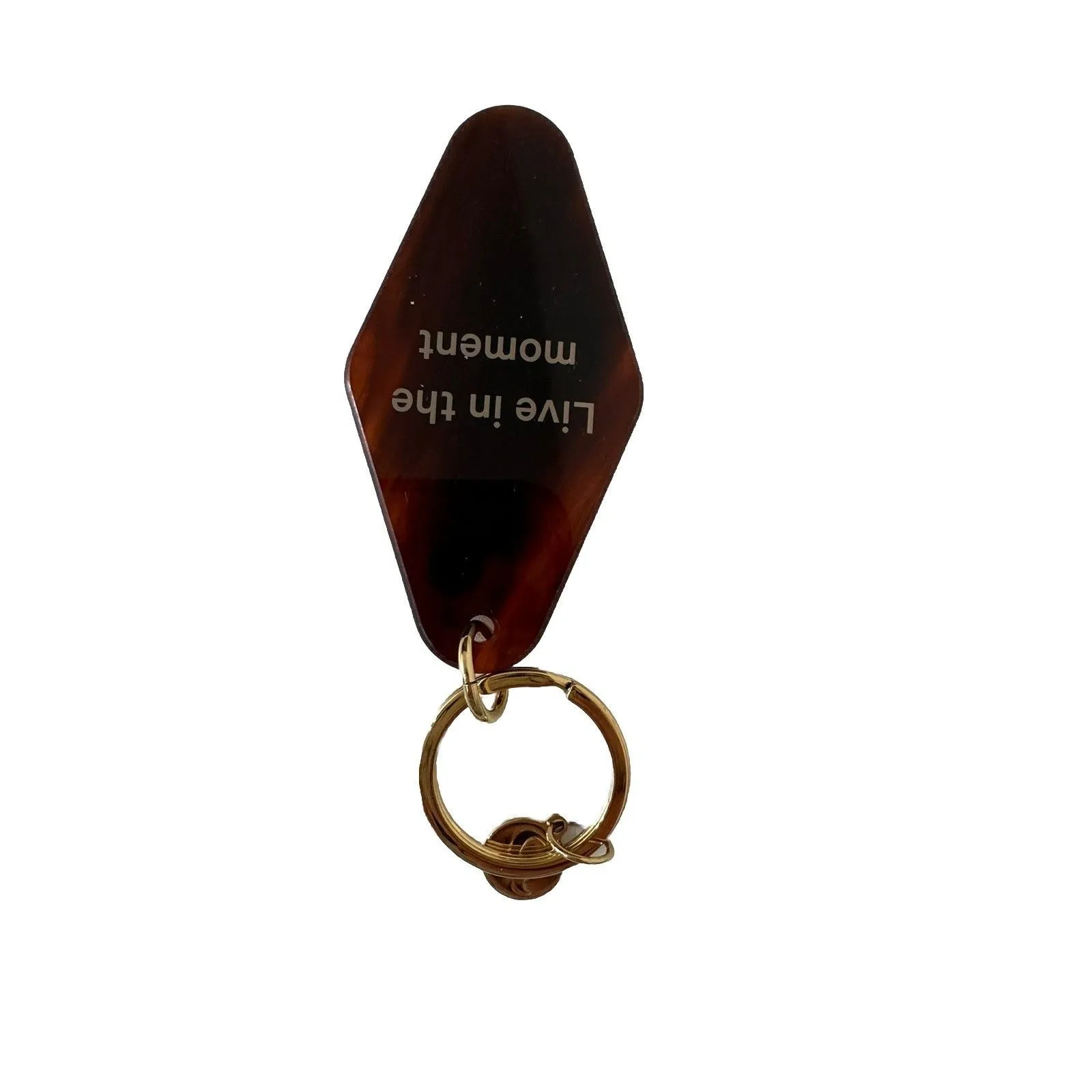 NWT LULULEMON Brown Gold Diamond Shaped Hotel Keychain One Size OS - Image 2