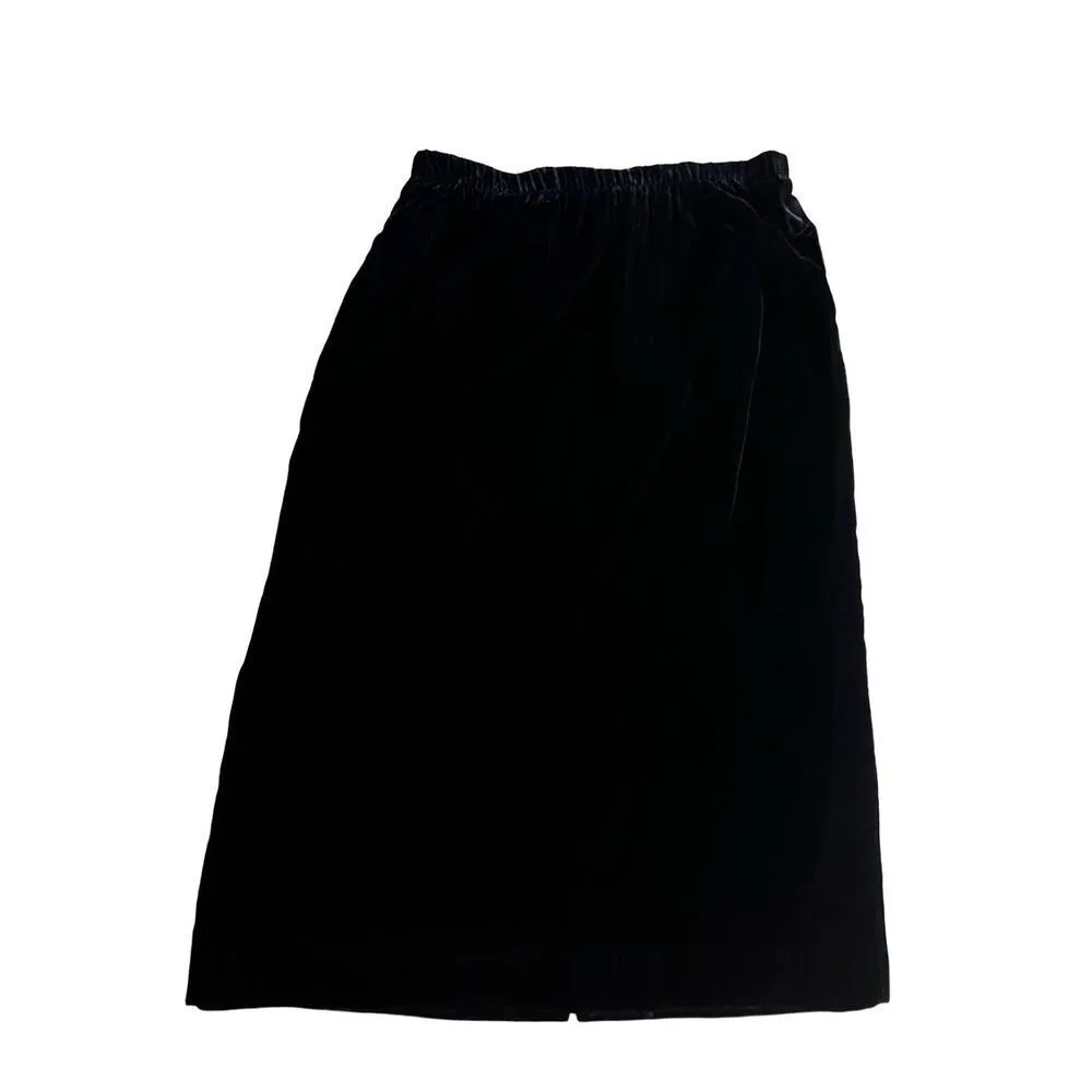 Women's Jessica Howard Black Velvet Skirt Suit Size 4 - Image 11
