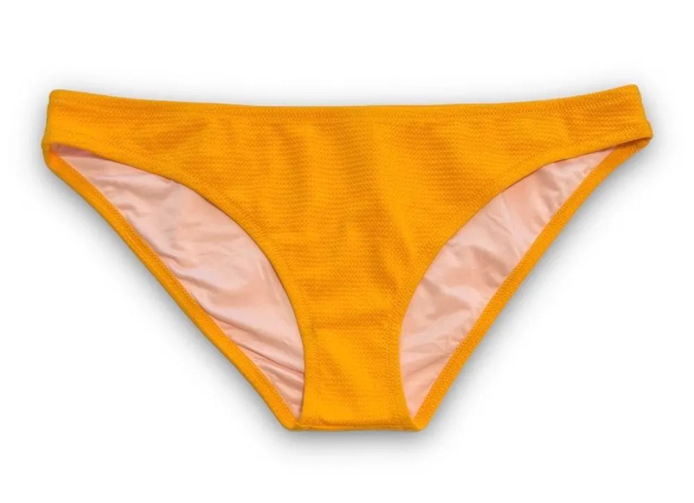 Shade & Shore Sun Coast Textured Cheeky Bikini Bottom Sunflower Yellow NWOT XL - Image 2
