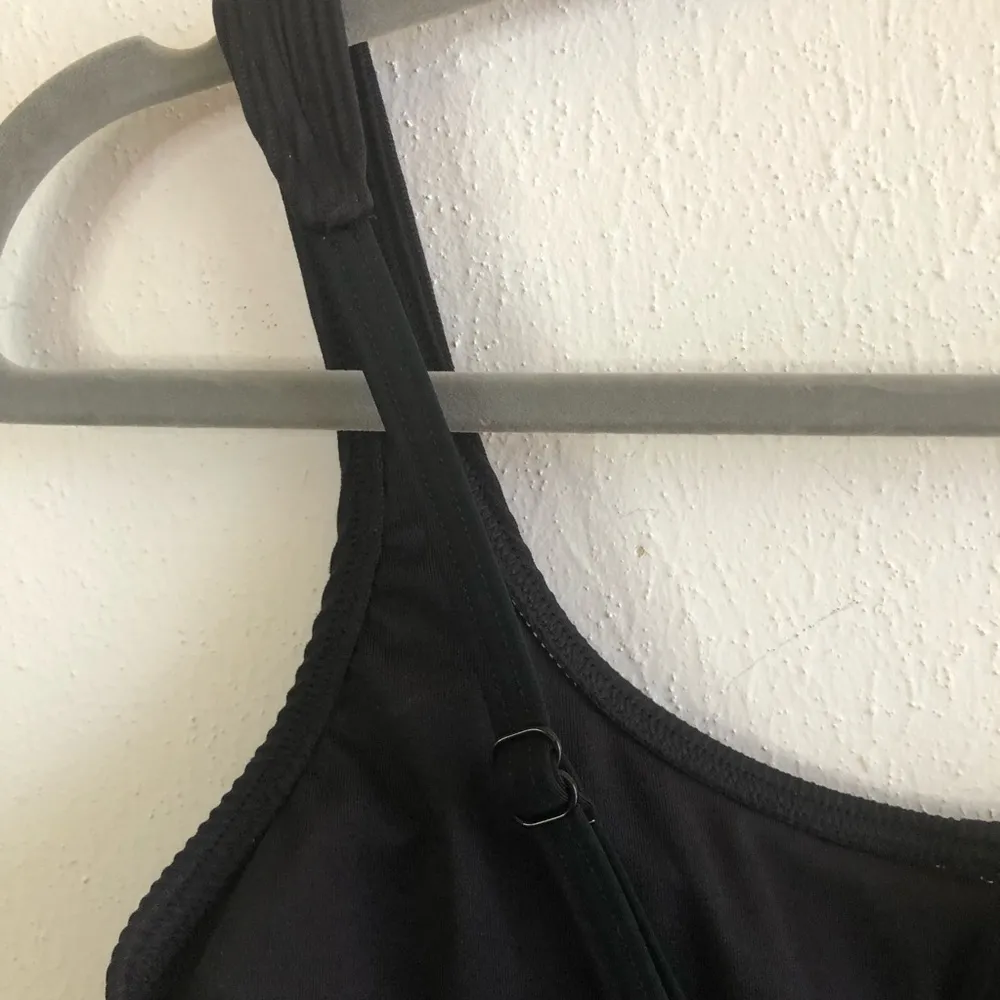 Kate Spade Bikini Top Marco Island Zipper Black Sporty Bikini Top Sz M BNWT - Image 9