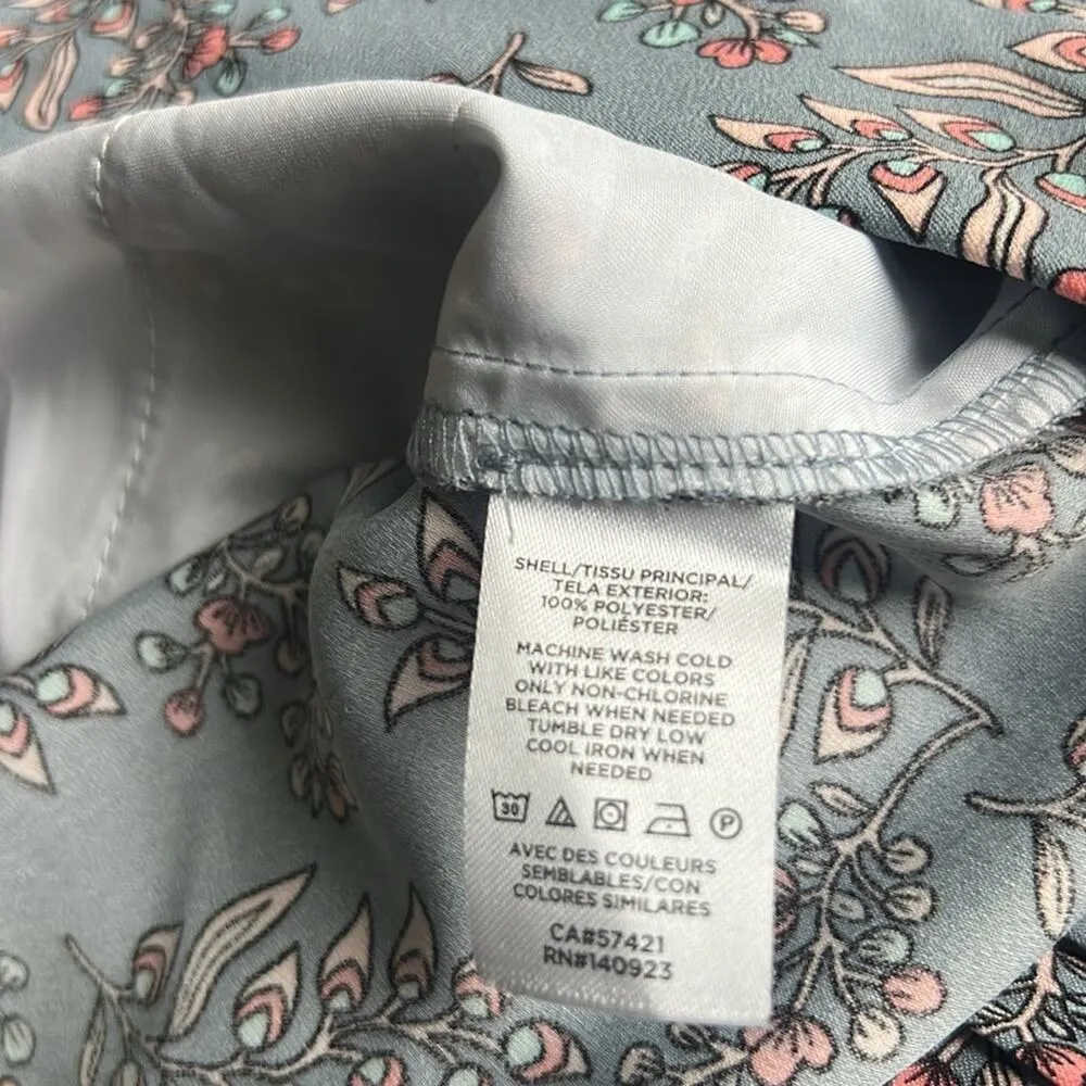 NWT LOFT Shorts Womens XL Blue Floral Pull On 3.5” High Waisted Cottagecore Boho - Image 5