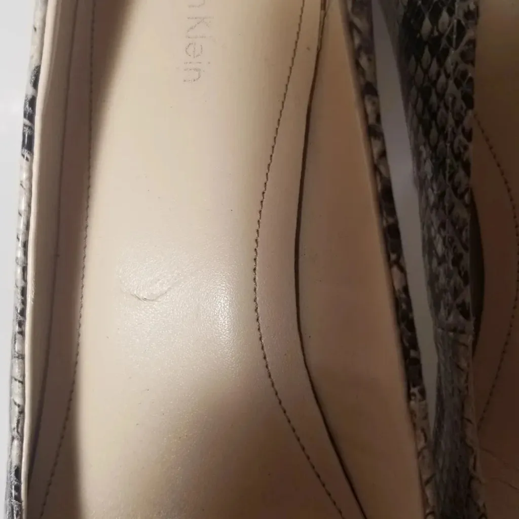 Calvin Klein Kail Faux Snake Skin Open Toed Heels size 10 - Image 6