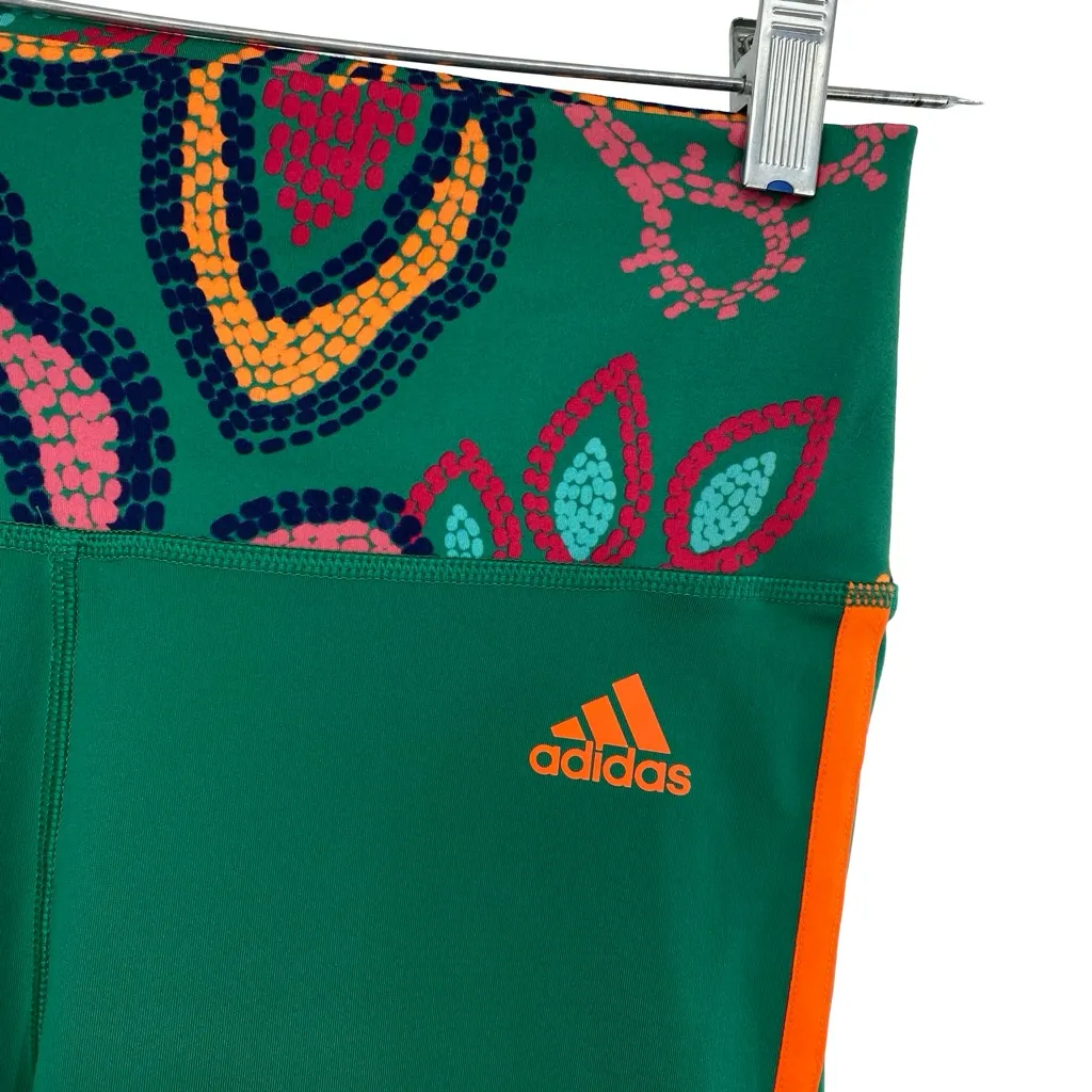 Adidas x Farm Rio Training Essentials 7/8 Green Leggings and Sports Bra Set - Image 5