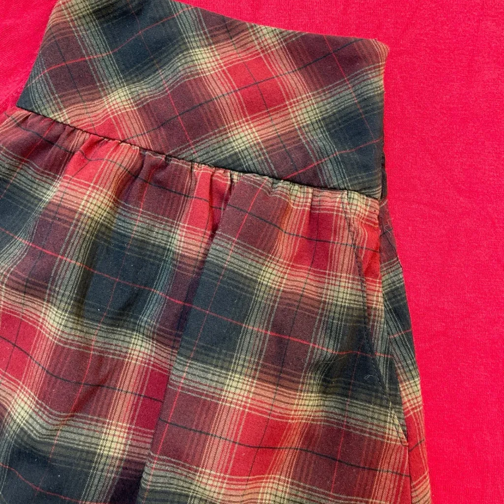 Larry Levine Tartan Plaid A-Line Skirt Size 12 - Image 2