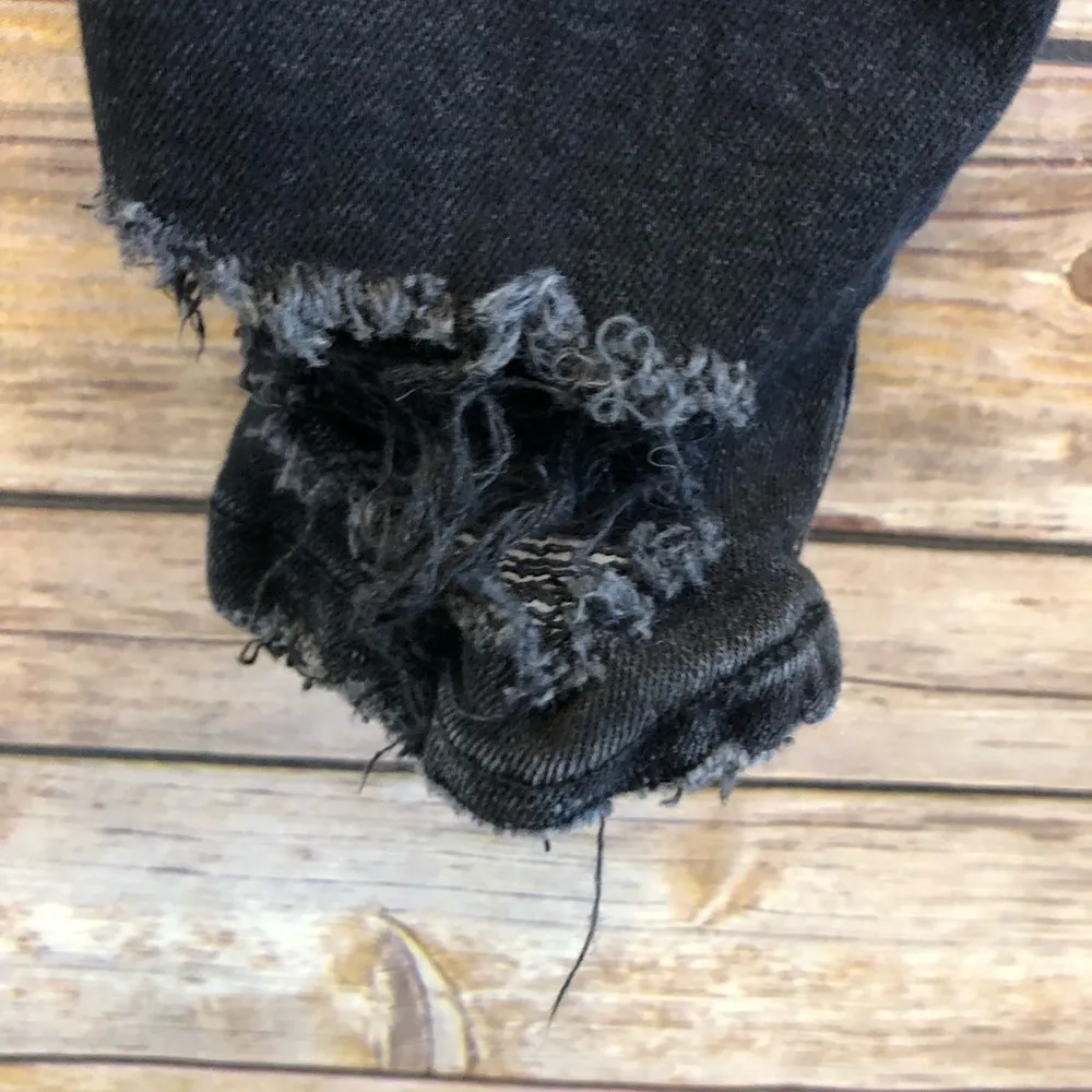 Zara Trafaluc Denimwear Black Distressed Skinny Jeans Size 8 - Image 7