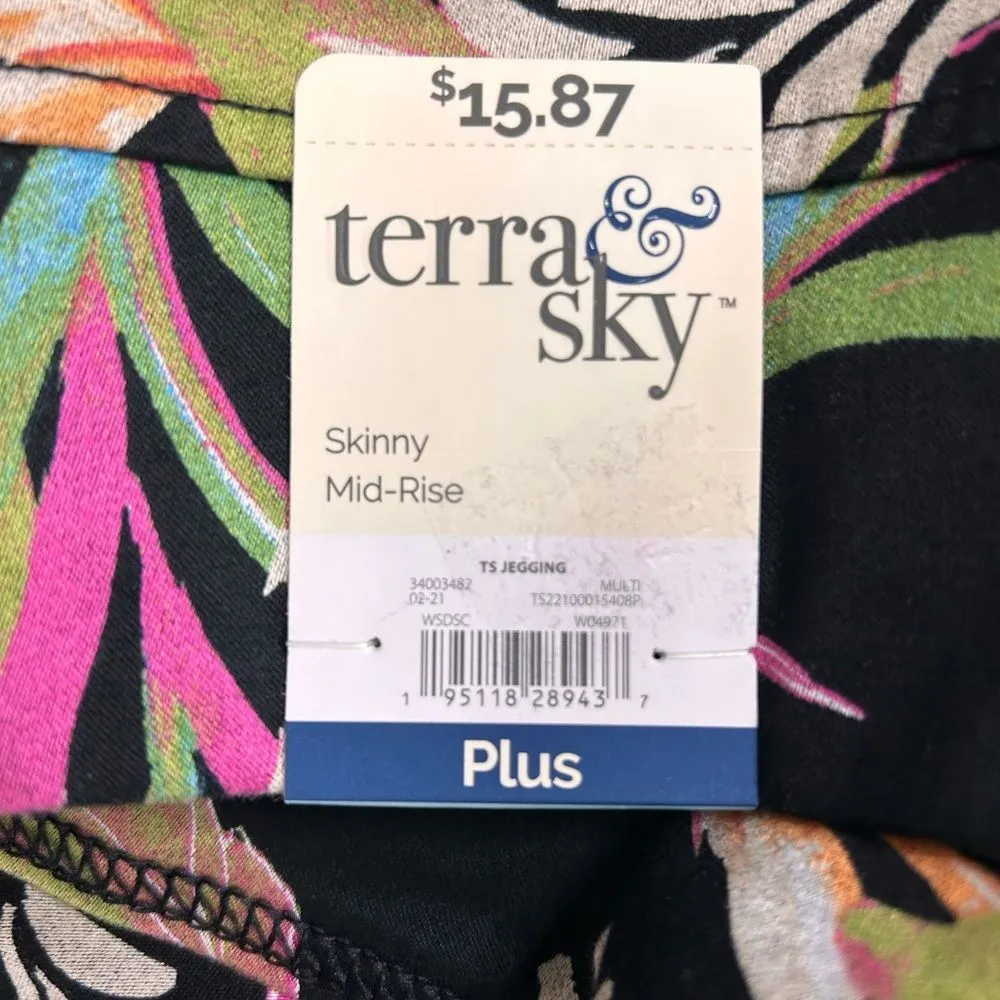 NEW Tropical Mid Rise Jegging in Black size 3X by Terra & Sky - Image 7