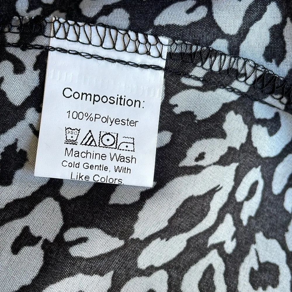 Shein Black Animal Print MIDI Skirt - Image 6