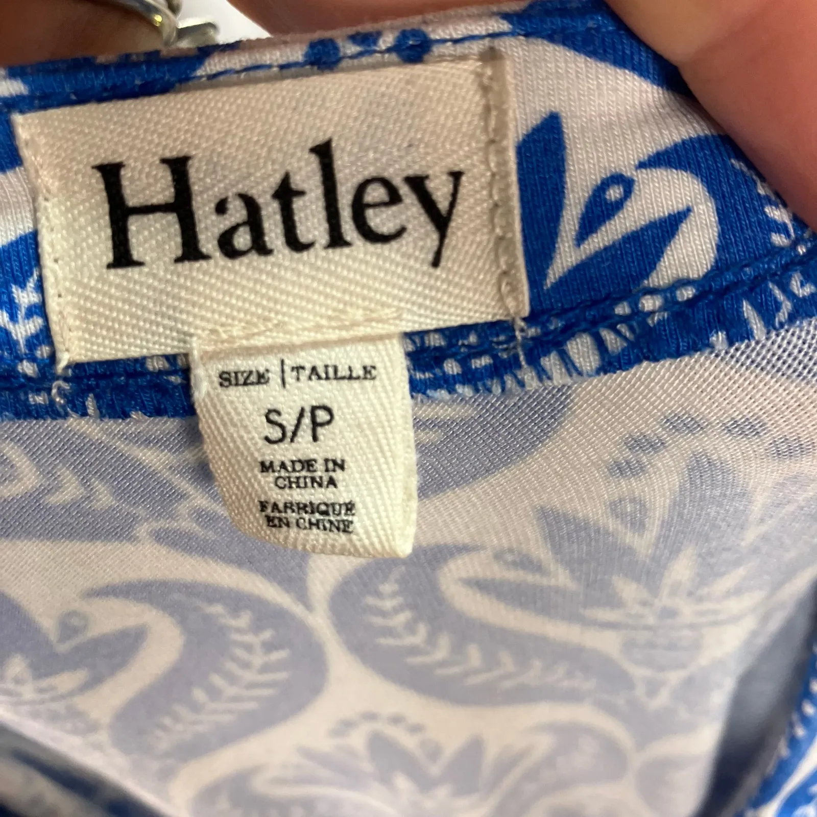 Hatley Lucy Shift Dress Women Small‎ Blue Floral 3/4 Sleeve Viscose Classic - Image 12