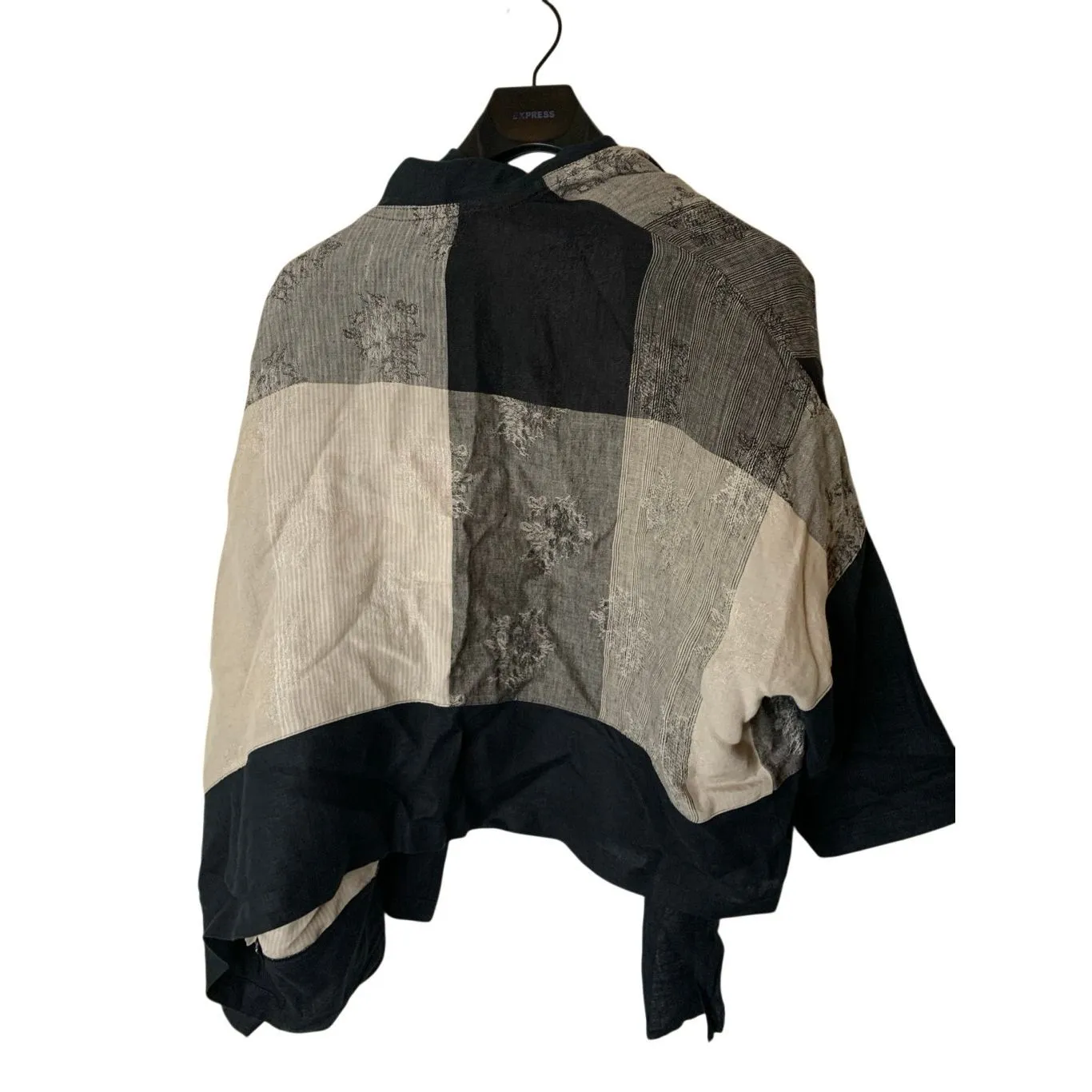 Ivan Grundahl Comenhagen 100% linen lagenlook colorblock women's size 36 Black - Image 2