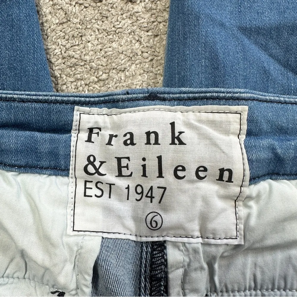 Frank & Eileen Wicklow Italian Denim Crop Chinos Pants in Blue Denim Wash 6 - Image 11