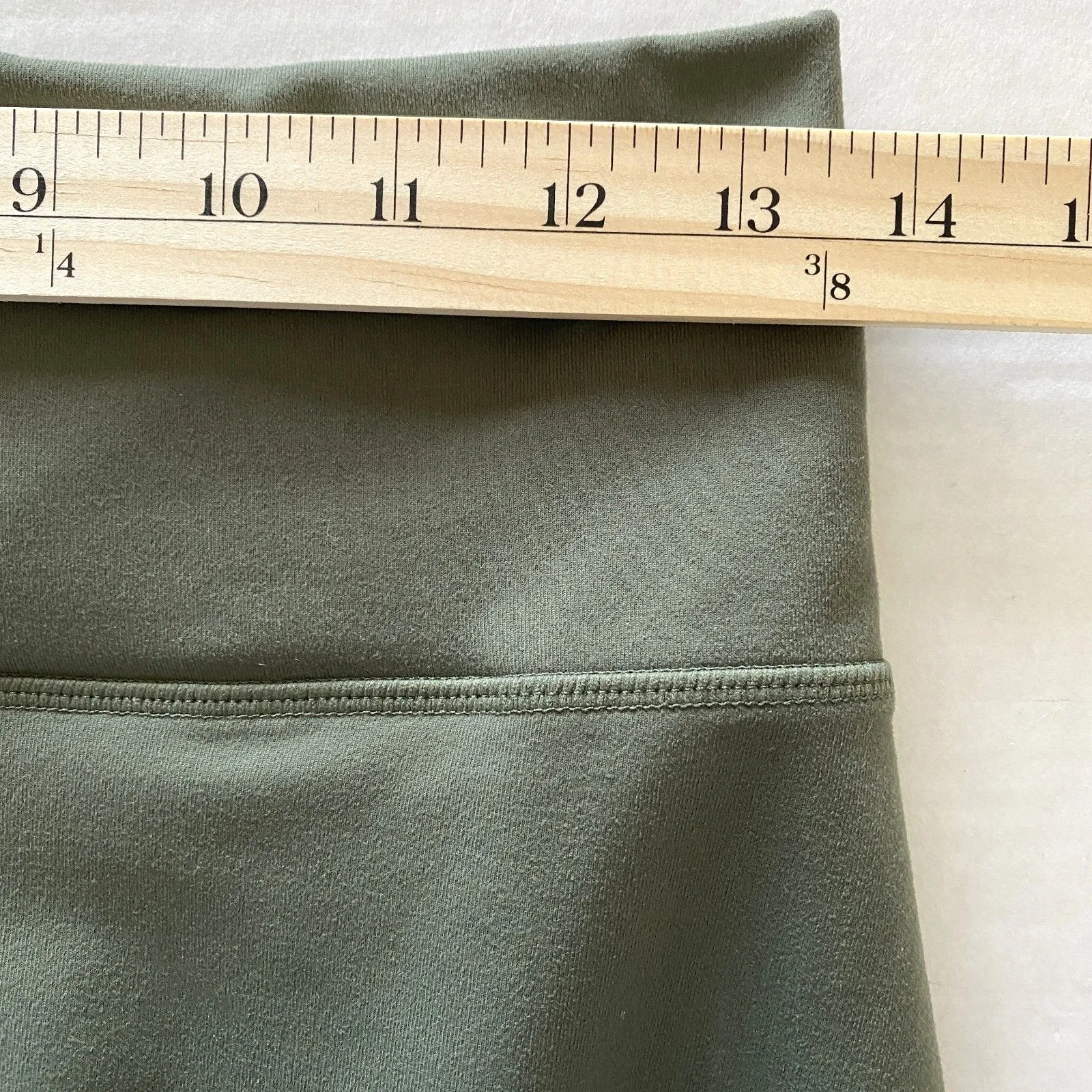 Fabletics Powerhold Zone Green 7/8 Leggings Colorblock Mesh Calf High Waist - Image 5