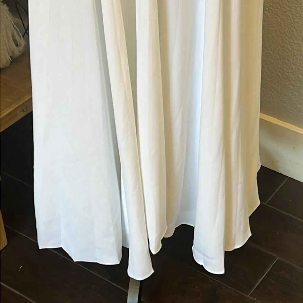 Lovers and Friends Catalina Pleaded White MIDI Dress Size Small - Image 4