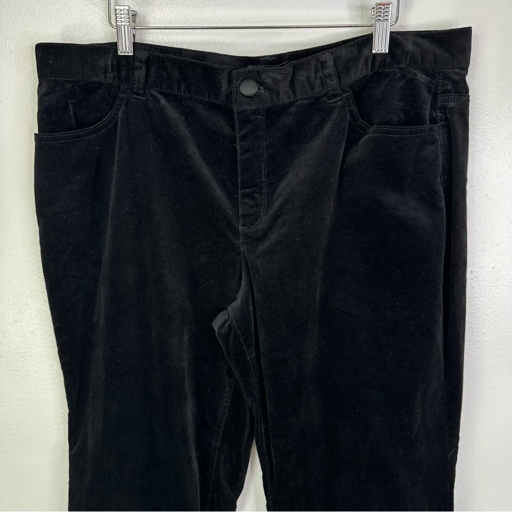Talbots Velveteen‎ Signature Boot Pants Black Size 16 Pieties - Image 2