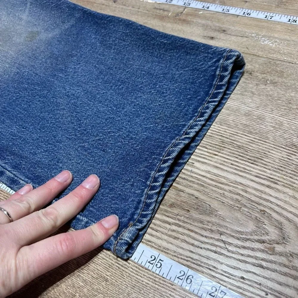 Lucky Brand cropped Jeans Grunge Style Faded Hips Wide Leg Mid‎ Rise Size 8 - Image 11