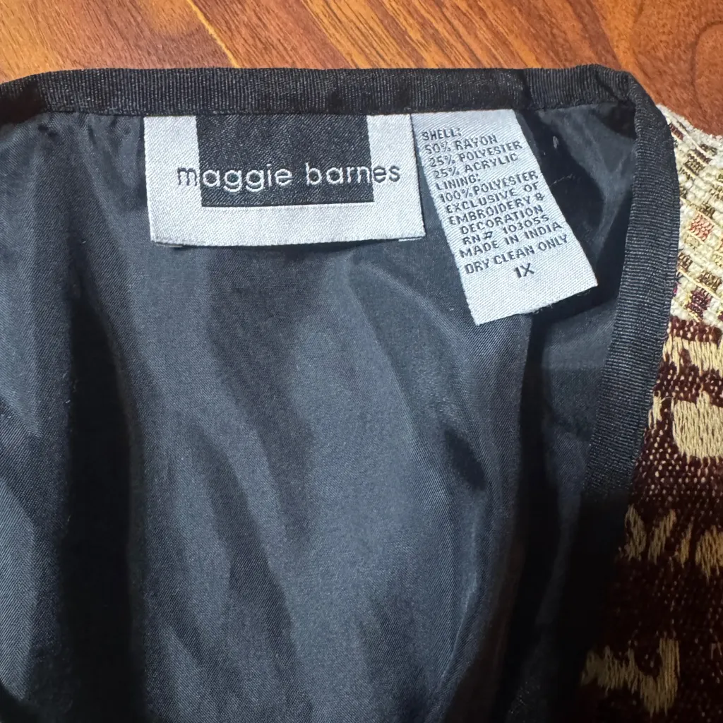 Maggie Barnes Floral Patchwork Jacket 1x - Image 3