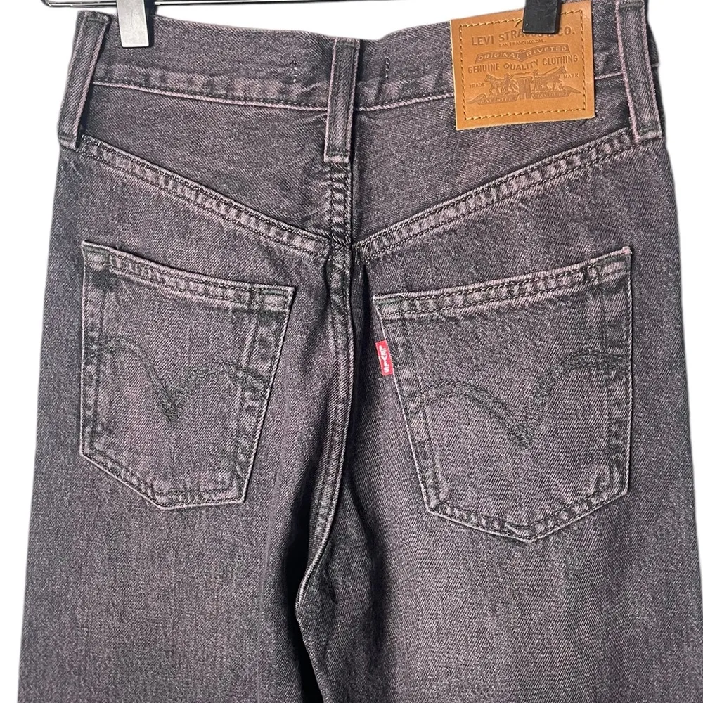 Levi’s Women’s Sz 24 Ribcage Ankle Straight Jeans in Tinted Sky Black - Image 7