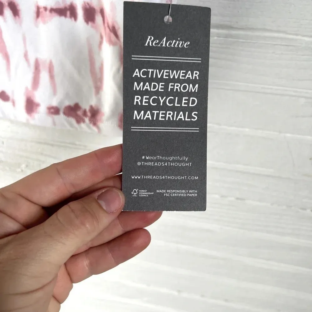 Threads 4 Thought Kady Pink Stripe Washed RacerBack Cropped Tank Size XS - Image 6