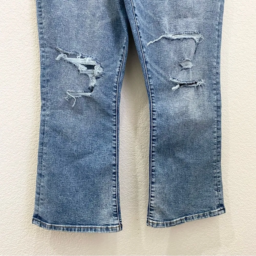 A.N.A. High Rise Cropped Flare Jeans in Medium Cosmic Blue Size 14 NWT - Image 7