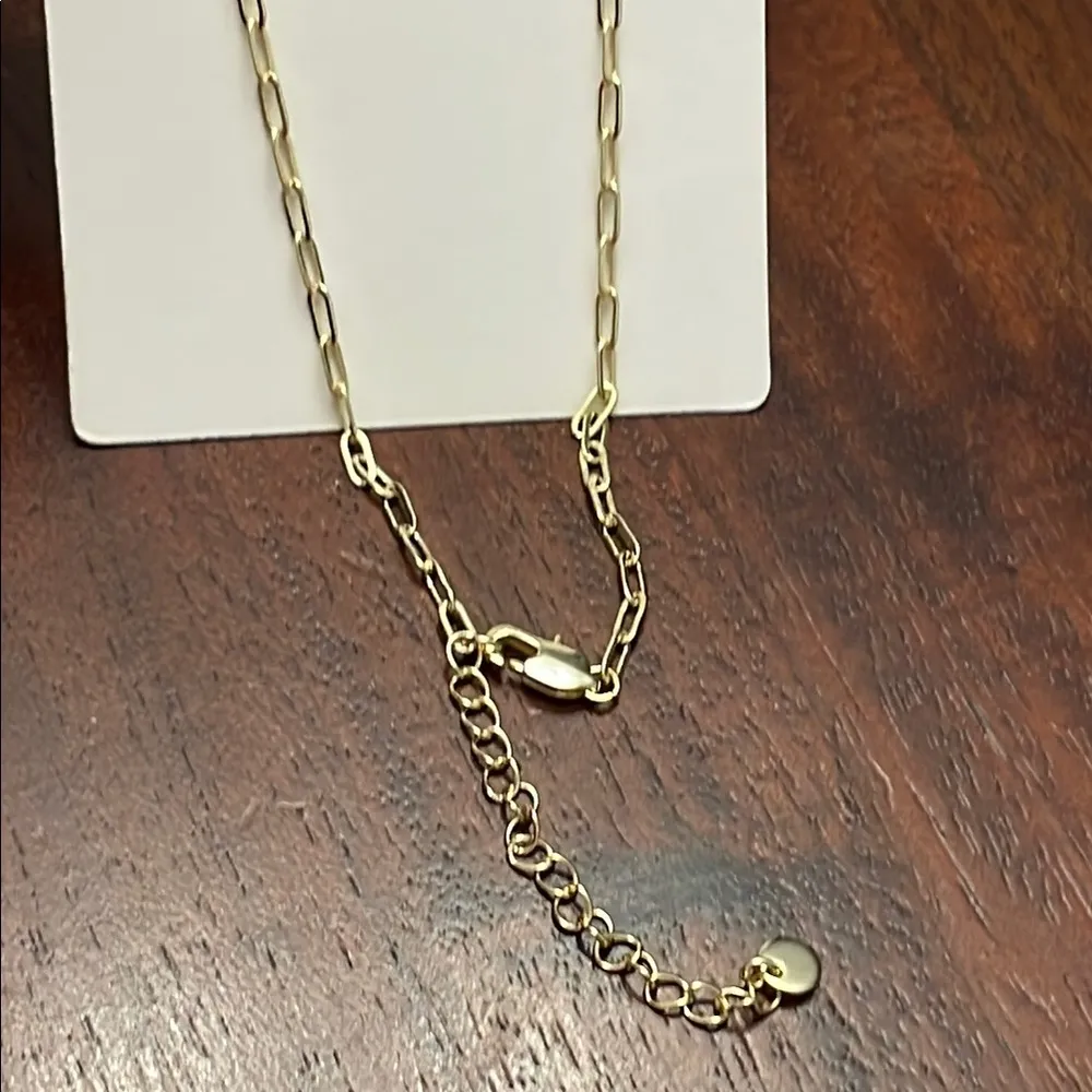 A New Day Gold Chain Necklace Demi fine collection 14K gold plated new size 16in - Image 5