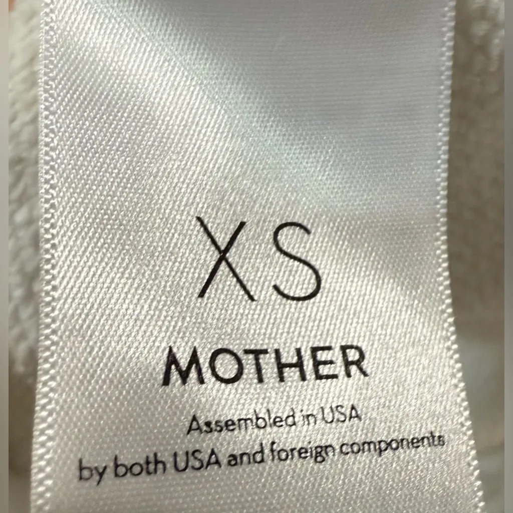 MOTHER‎ Denim Drop Square Racing Graphic Cotton White Crewneck Sweatshirt XS - Image 6