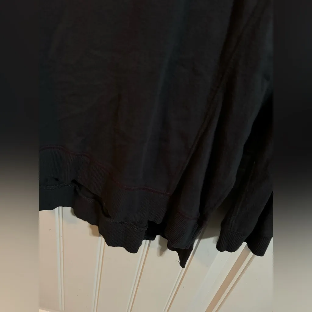 PELOTON Weekender Side Slit Pullover Sweater Charcoal Gray - Image 4