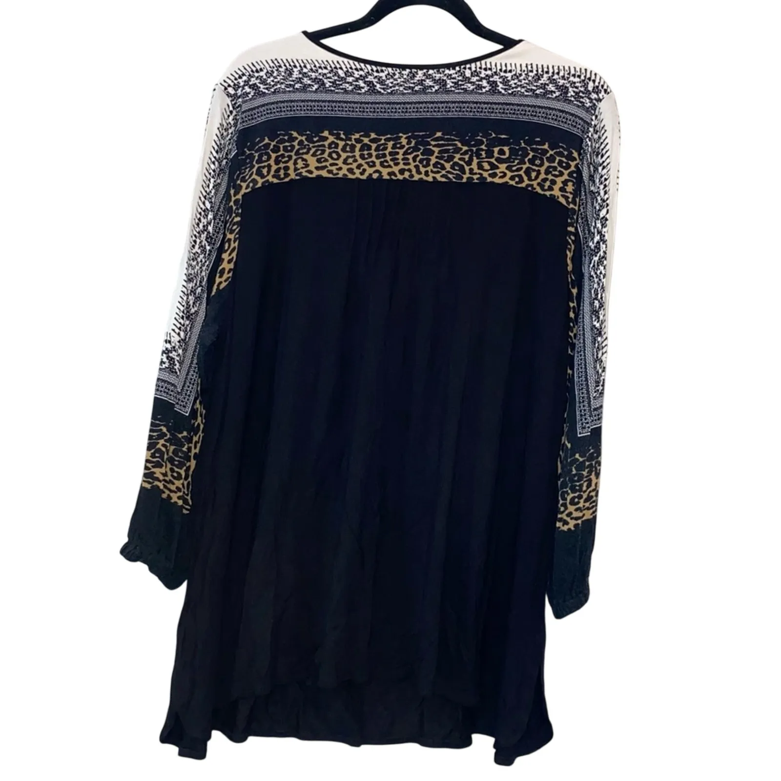 VIP Knit Black Blouse With Animal Print - Image 4