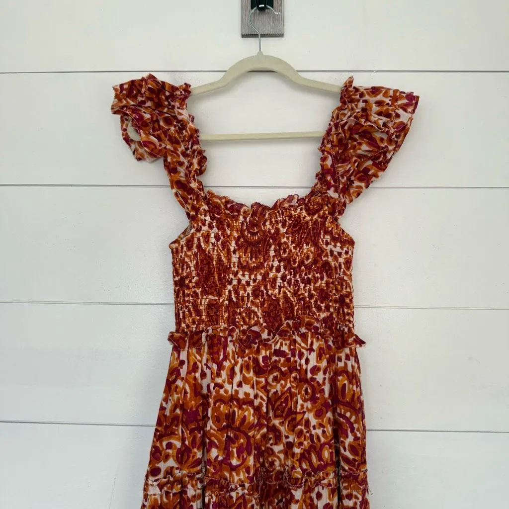 Revolve House of Harlow Women’s Extra Small Orange Zoey Maxi Dress patterned Size XS - Image 5