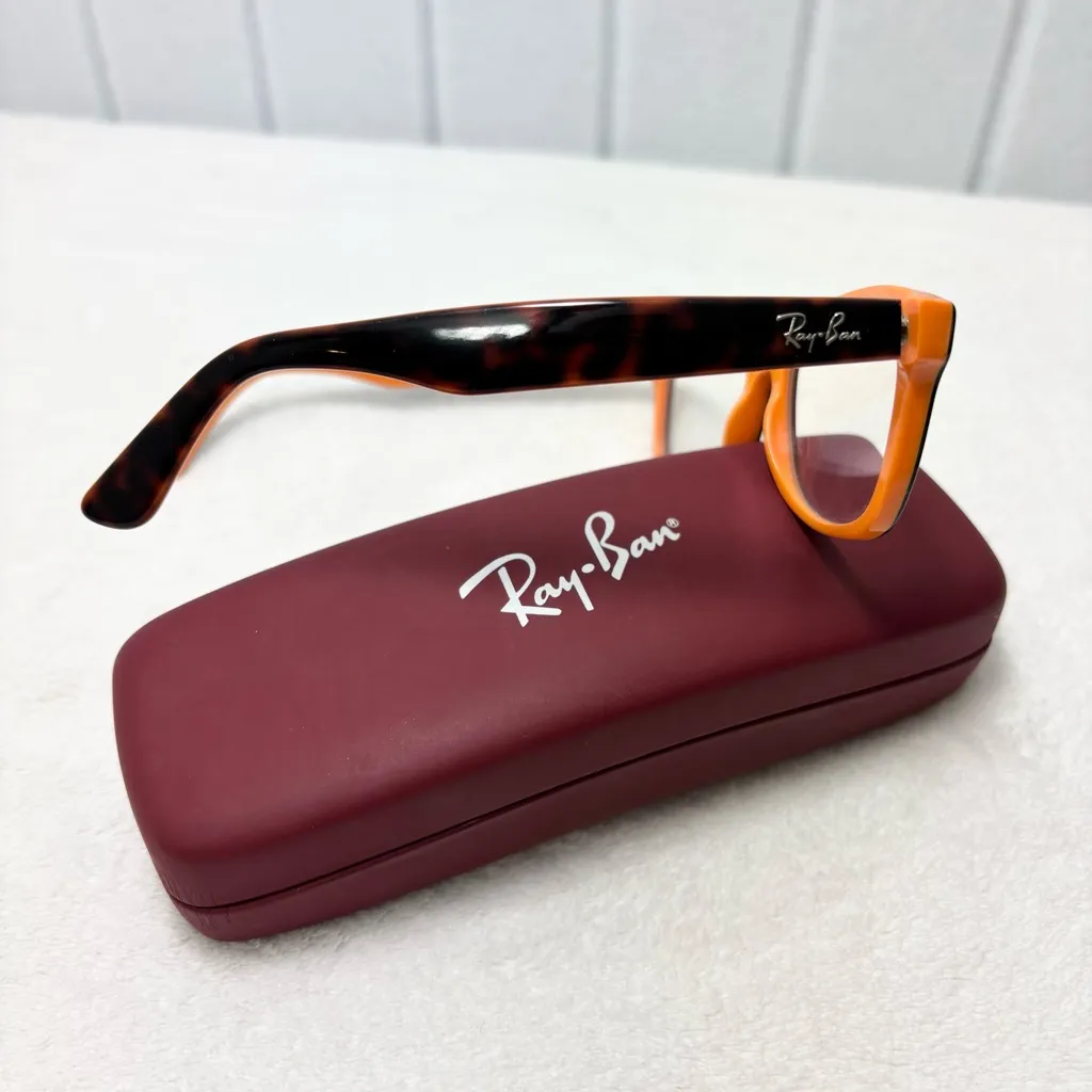 Ray-Ban RB‎ 1528 3661 48 16 130 Tortoise Frame Glasses with Burgundy Case - Image 2