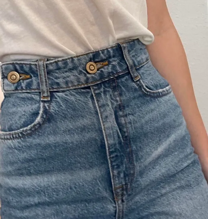 ZARA High Waisted Sailer Jeans - Image 2