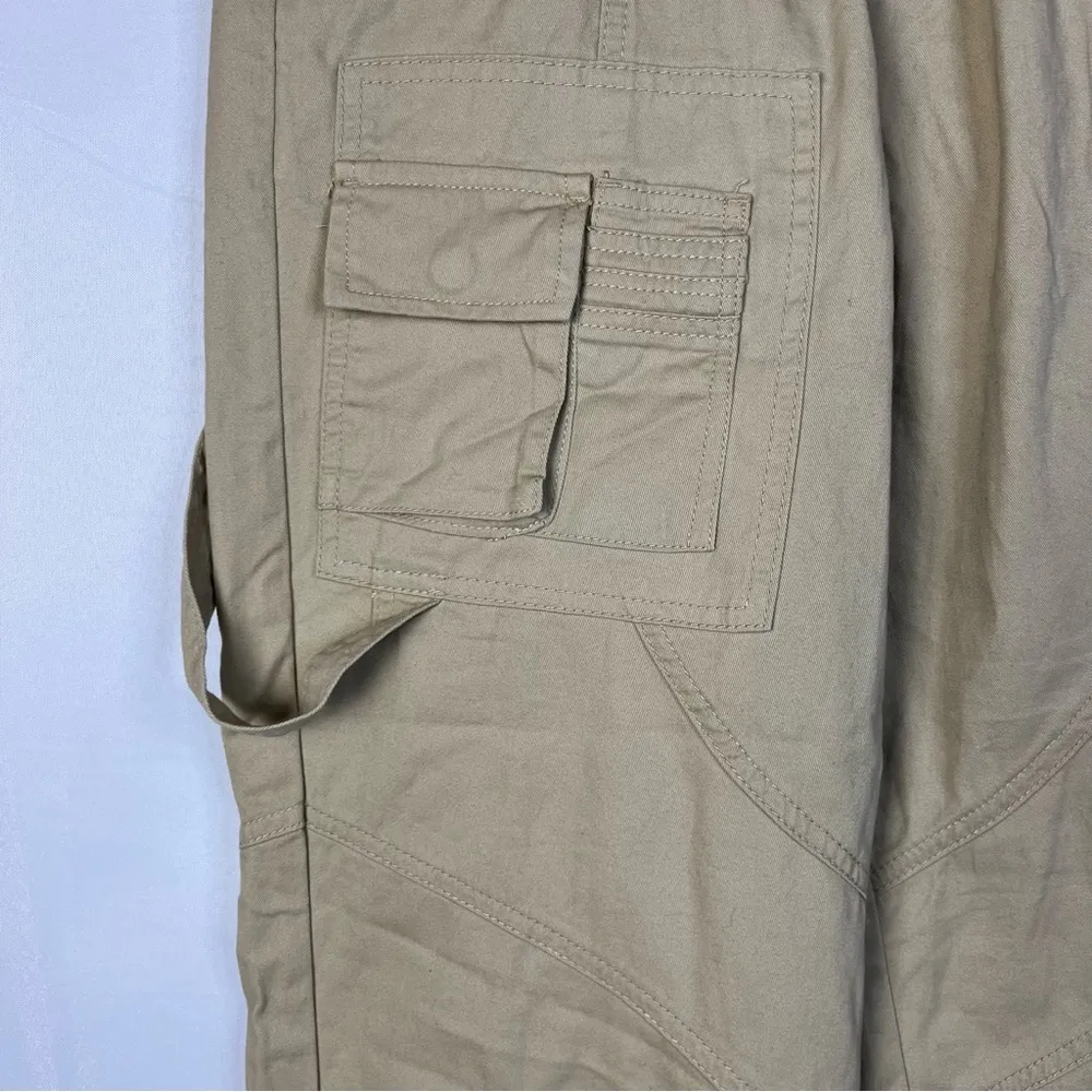 Forever 21  Khaki Pull On Cargo Utility Jogger Pants M - Image 4