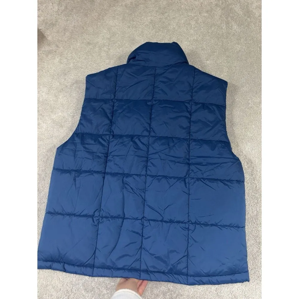 Beyond Yoga‎ Women's Blue Puffer Vest Front Pockets Size Medium NWT - Image 3