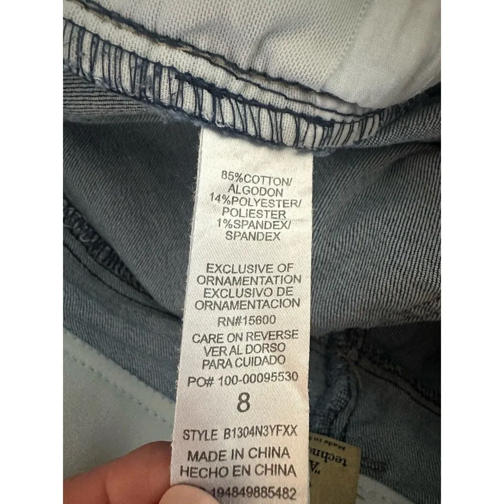 Democracy Women's Ab Technology Skinny Jeans Lightwash Size 8 Stretch Distressed - Image 4