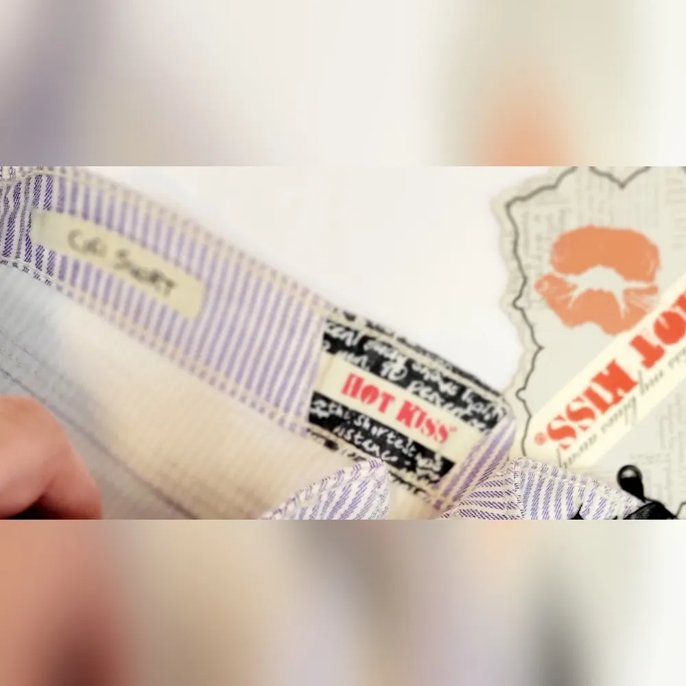 Hot Kiss Cici Striped Purple Cici Shorts Size 1 - Image 3