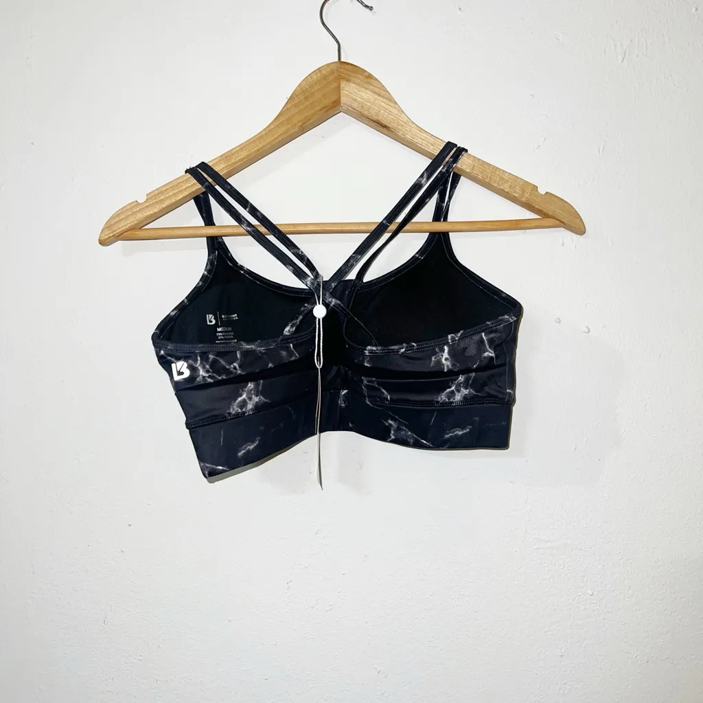 Buff bunny high rise black white marble new women’s sports bra and legging set - Image 13