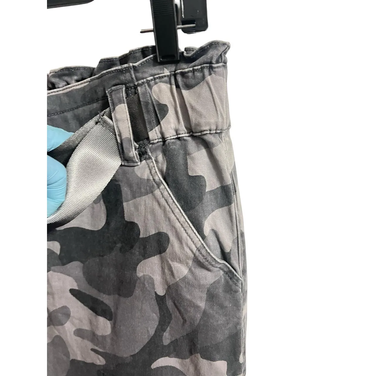 Hollister Jogger Pants Womens Large Gray Camo Ultra High-Rise Tapered - Image 4