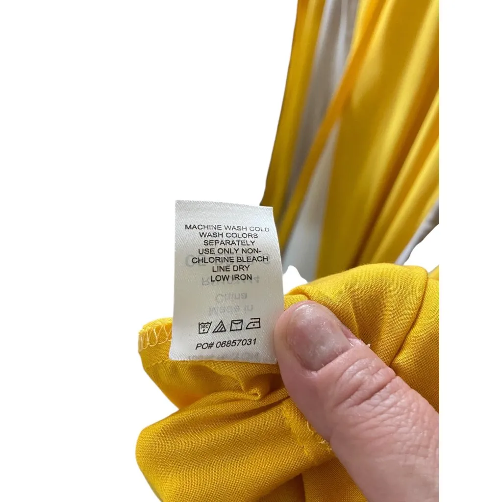 Jessica London Striped Maxi Dress Yellow Size 20W Minimalist Summer Coastal Boho - Image 5