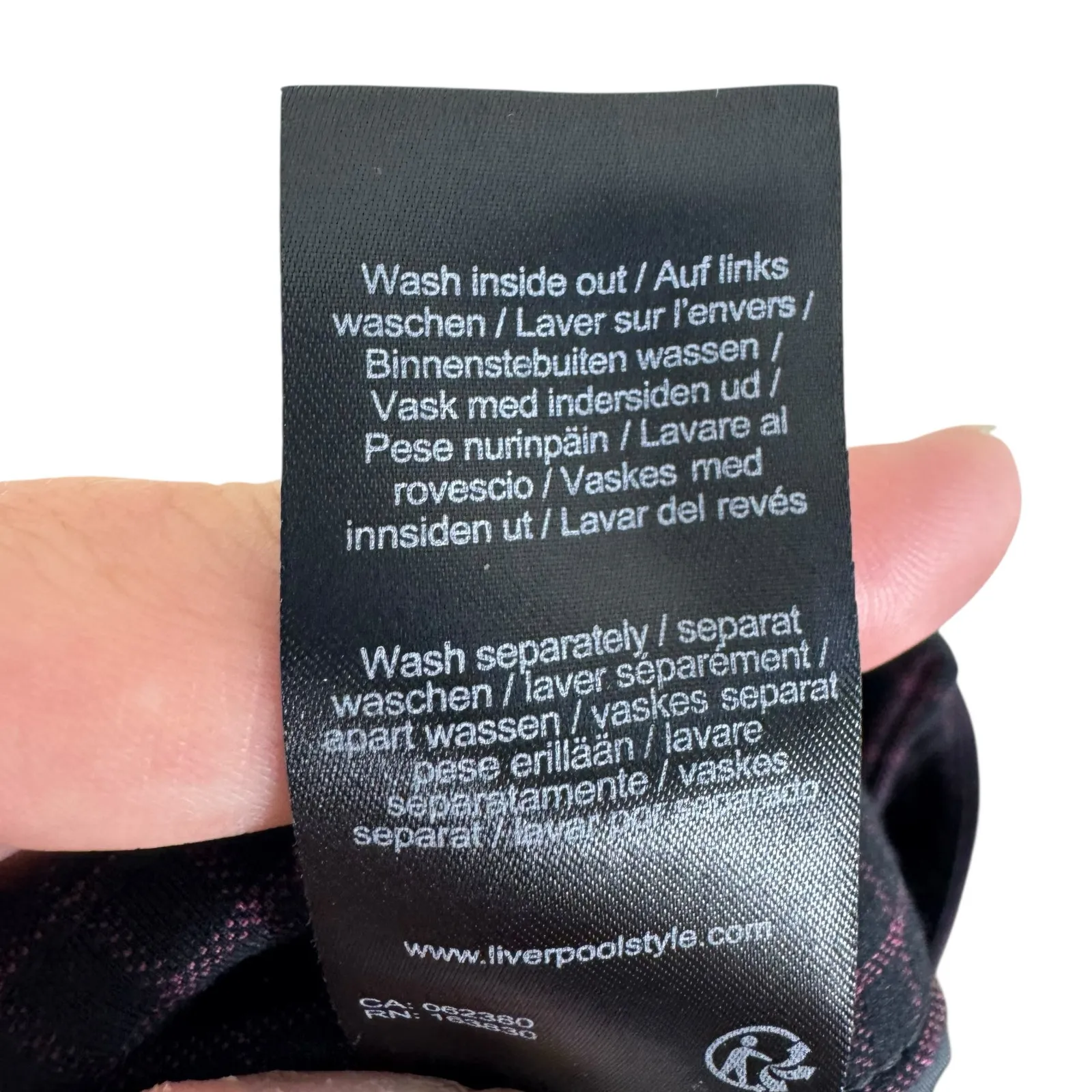 Liverpool NWT Black Burgundy Checkered High Rise Straight Leg Trousers 12 Tall - Image 9