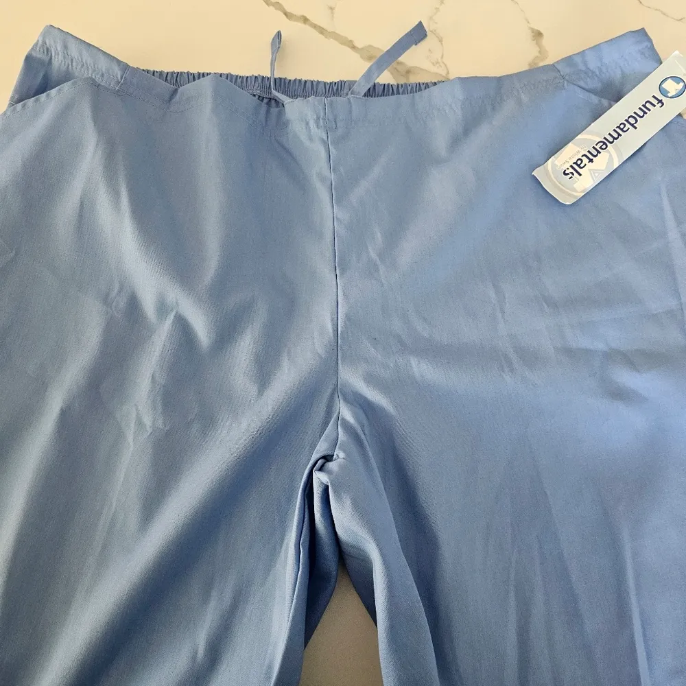 Fundamentals by white swan Scrubs Light Blue Pant Scrubs sz 2XL - Image 5