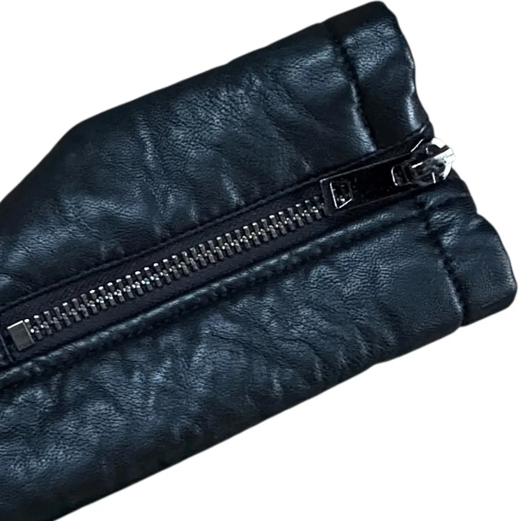 Like New Joe’s Jeans Faux Leather Pearl Studded Moto Jacket Black Size XS - Image 7