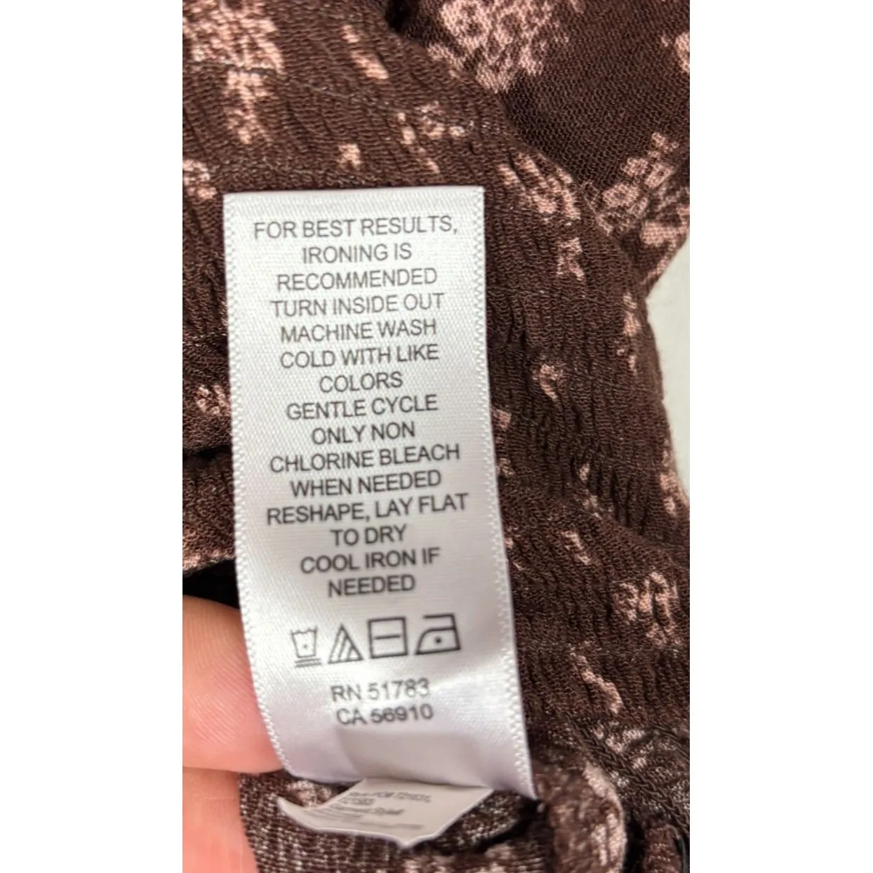 Maurices Floral Smocked Bottom Top Womens Plus Sz XXL Brown Boho Cottage Retro - Image 8